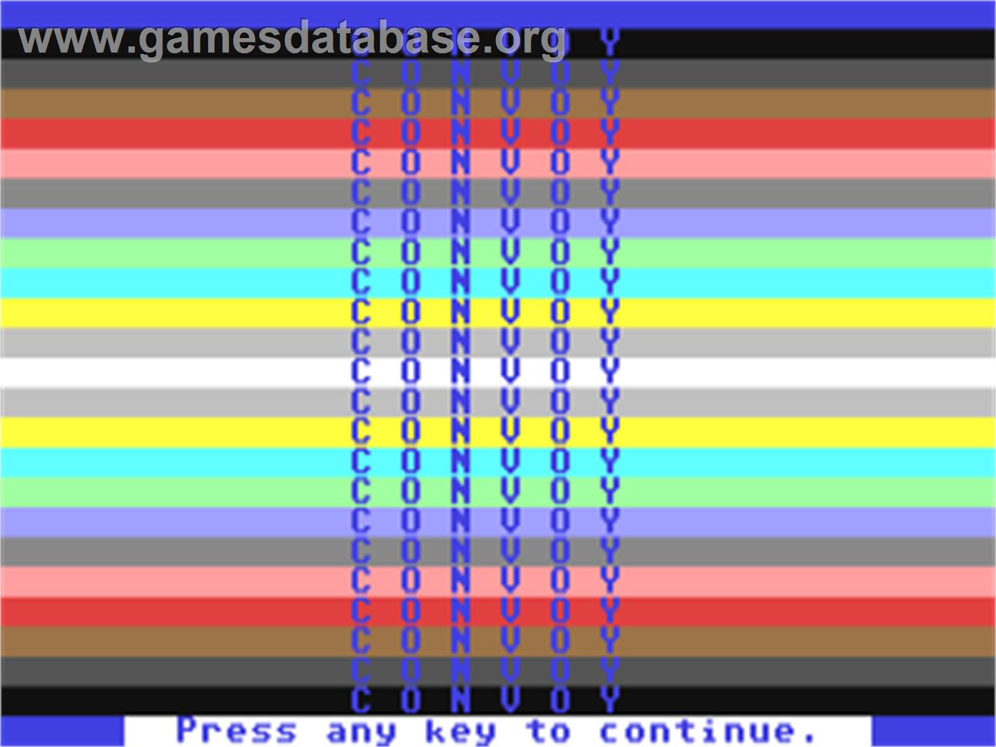 Convoy (Loadstar) - Commodore 64 - Artwork - Title Screen