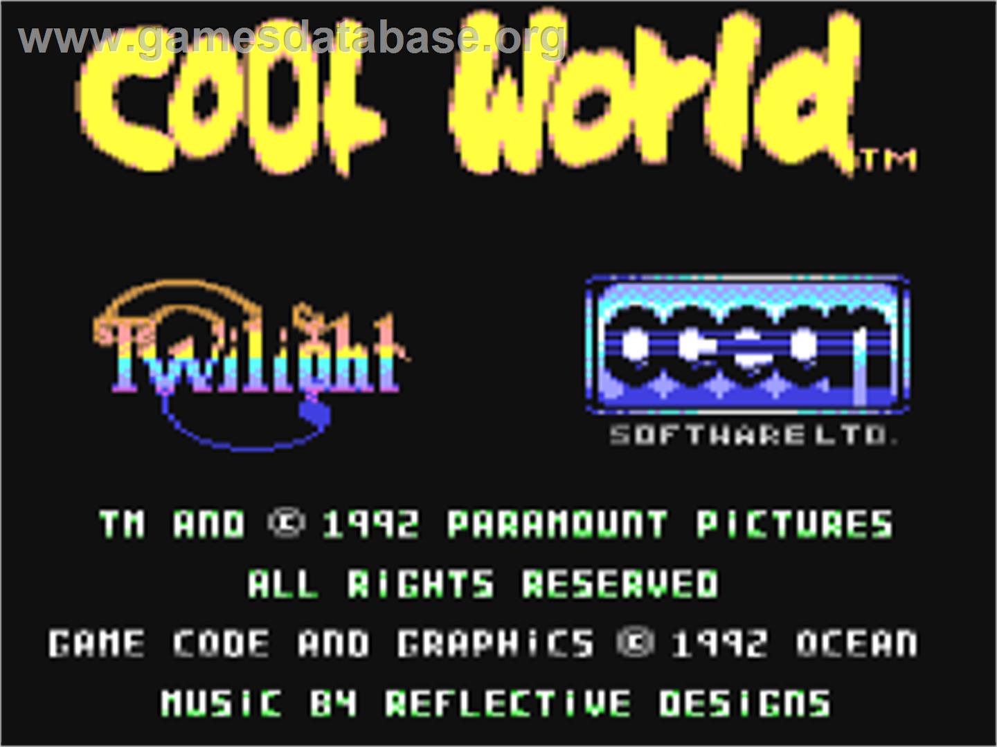 Cool World - Commodore 64 - Artwork - Title Screen