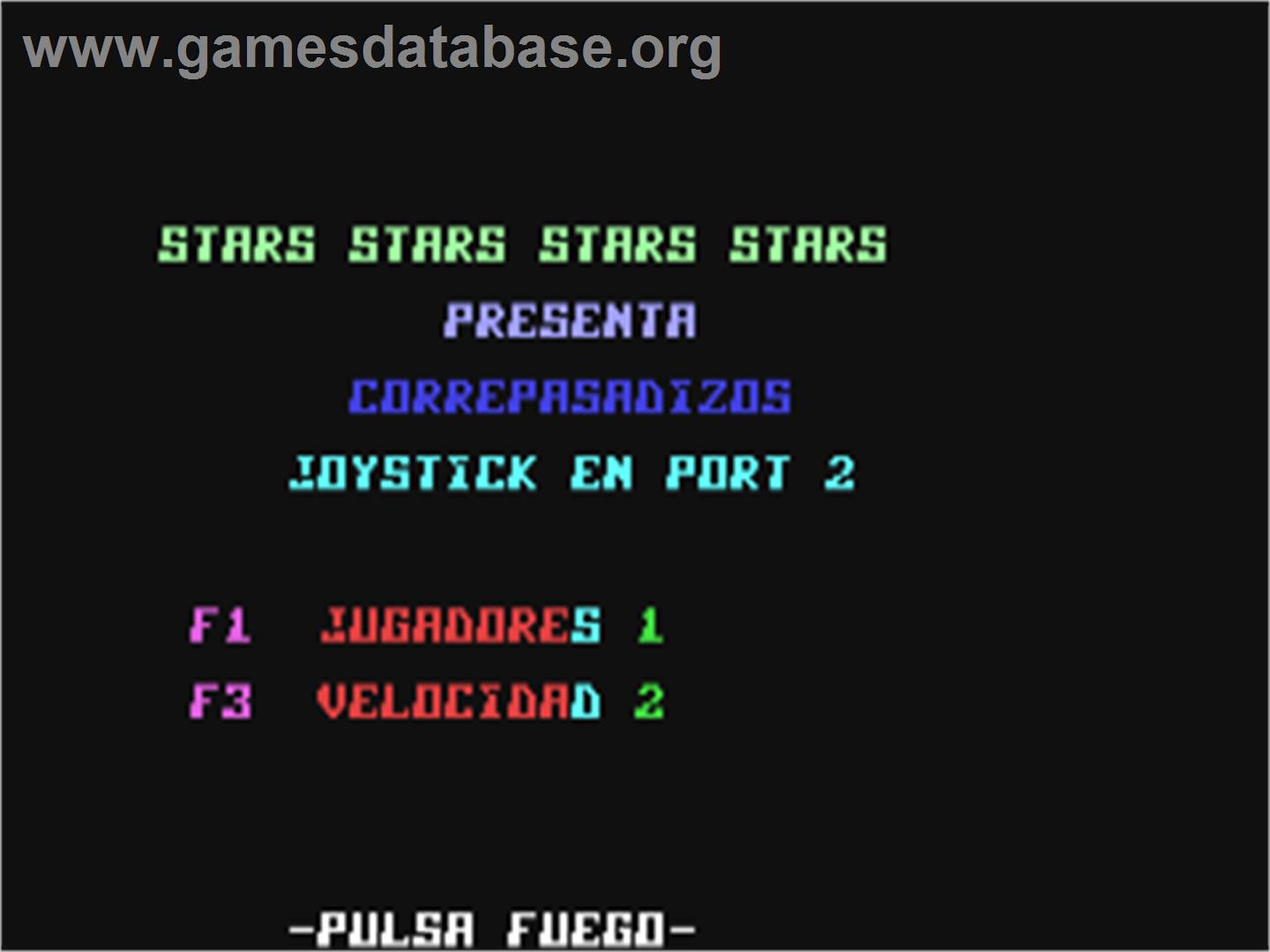 Correpasadizos - Commodore 64 - Artwork - Title Screen