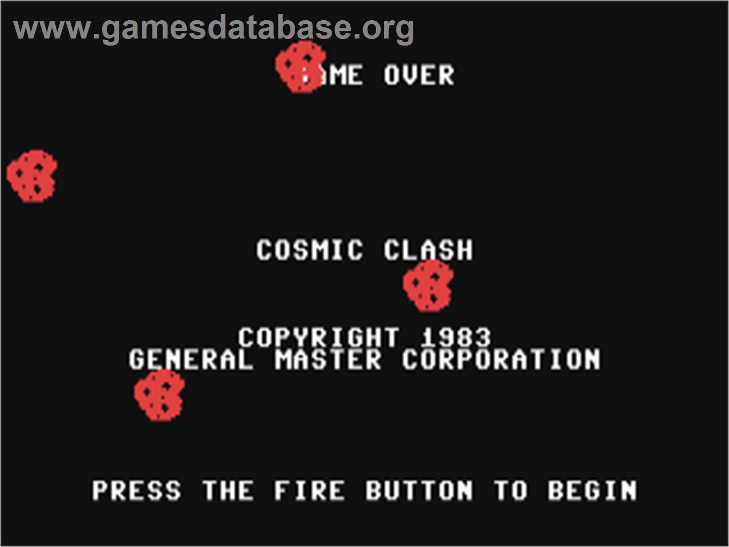 Cosmic Clash - Commodore 64 - Artwork - Title Screen