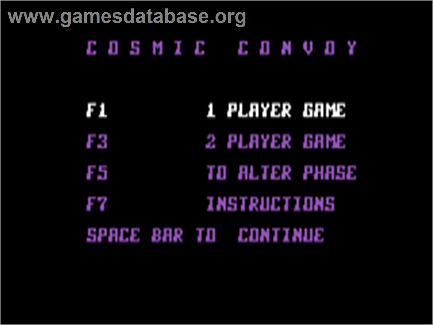 Cosmic Convoy - Commodore 64 - Artwork - Title Screen