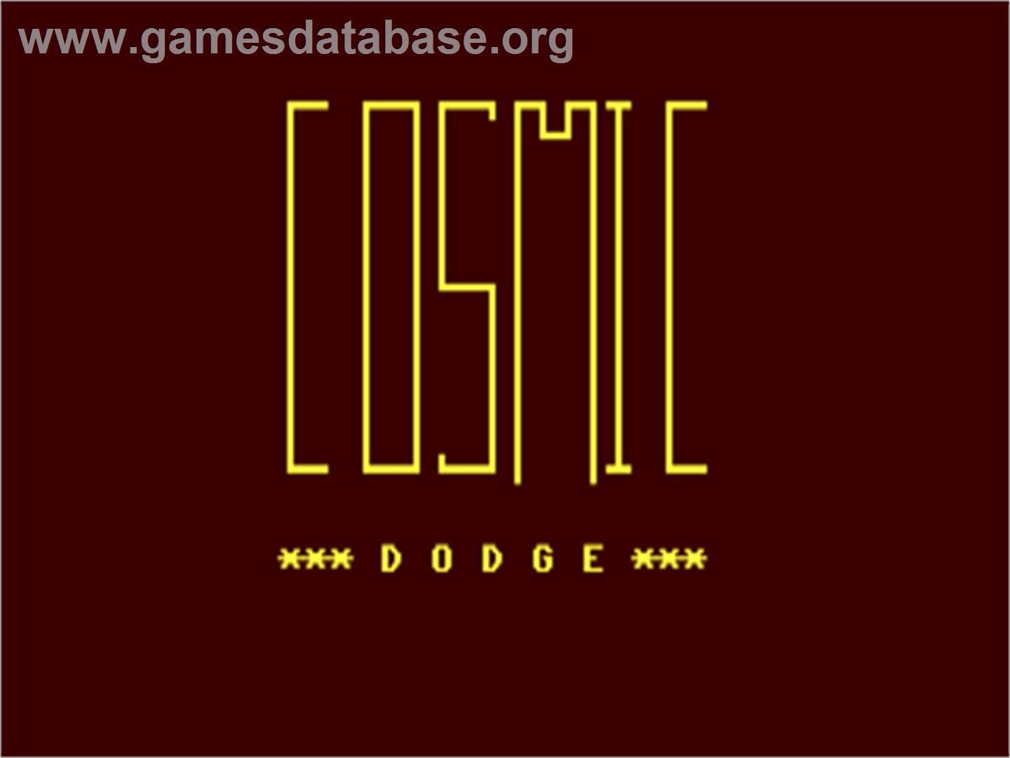 Cosmic Dodge - Commodore 64 - Artwork - Title Screen