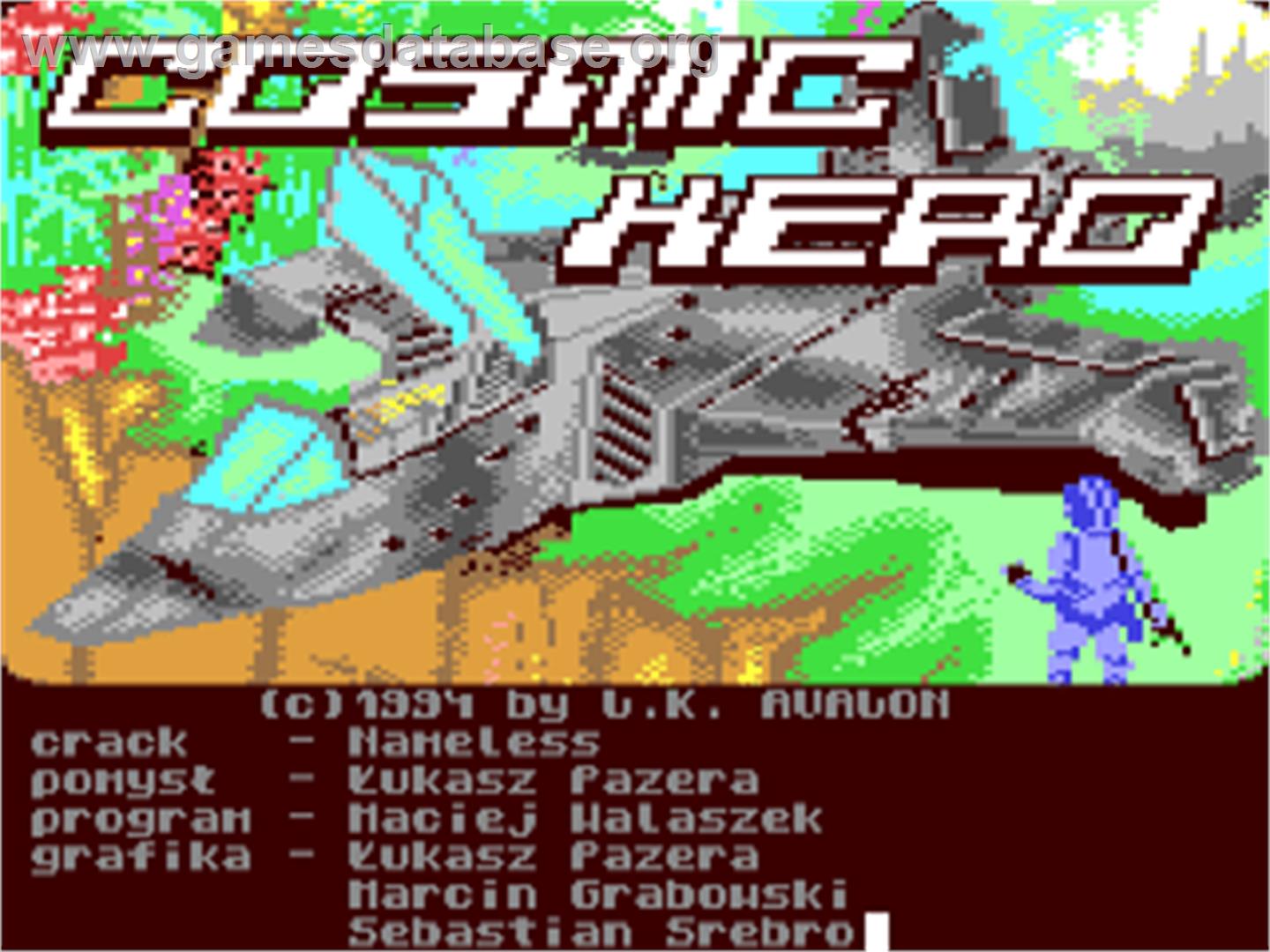 Cosmic Hero - Commodore 64 - Artwork - Title Screen