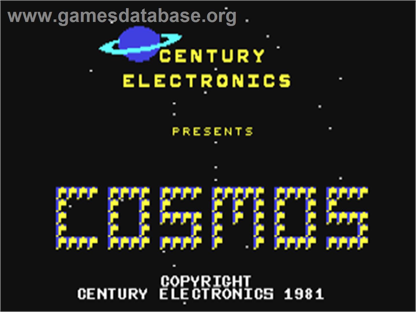 Cosmos - Commodore 64 - Artwork - Title Screen