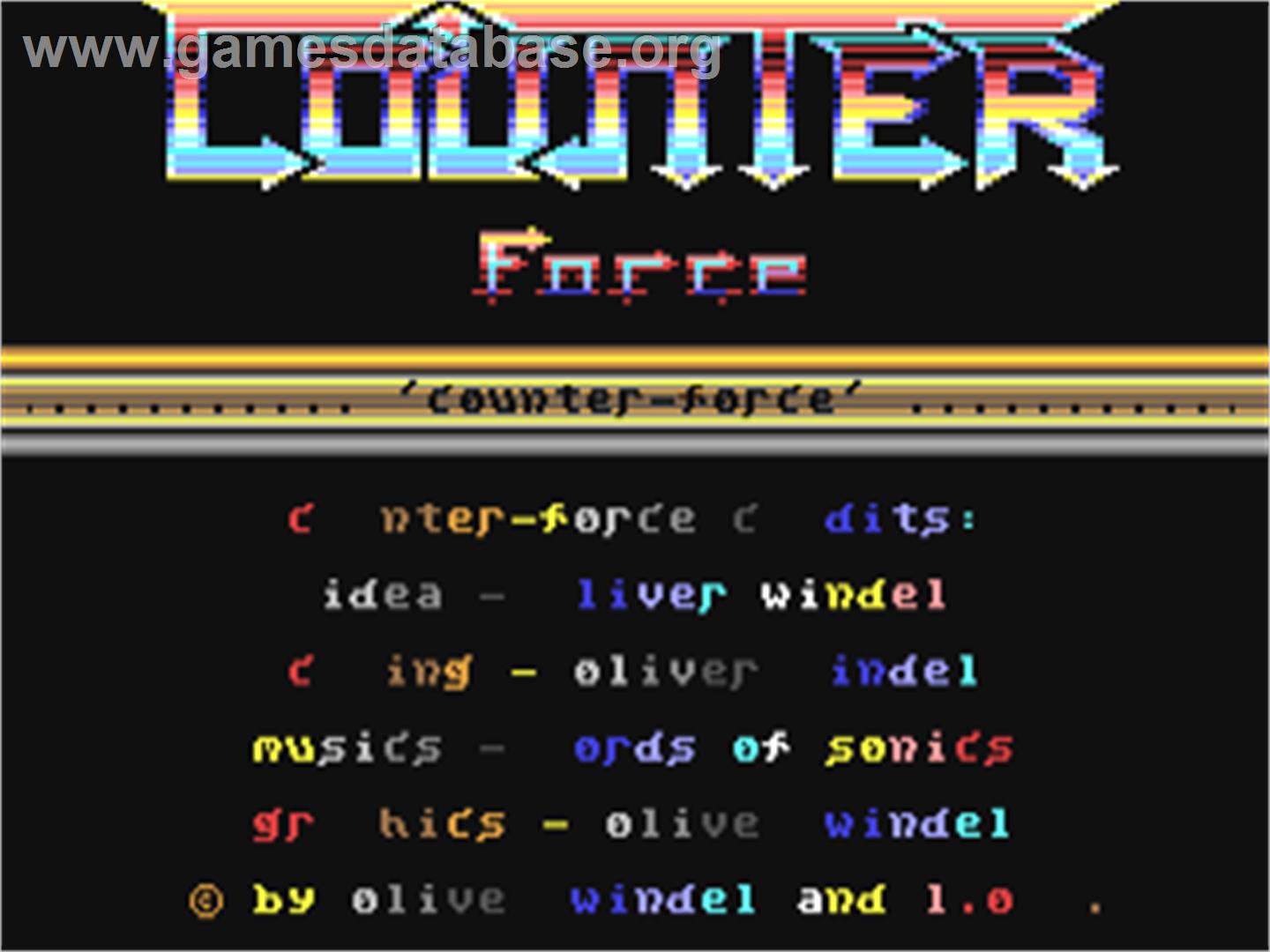 Counterforce (CRL) - Commodore 64 - Artwork - Title Screen