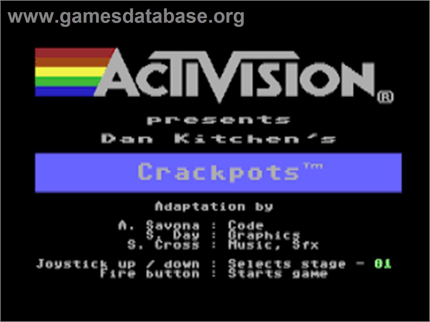 Crackpots - Commodore 64 - Artwork - Title Screen