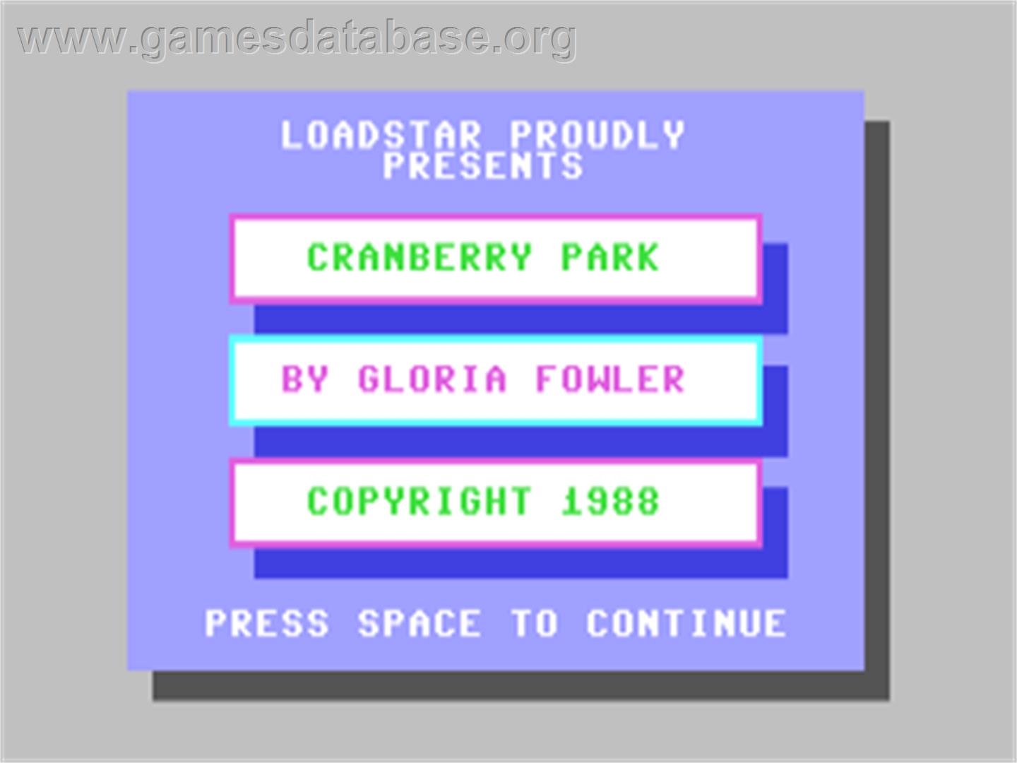 Cranberry Park - Commodore 64 - Artwork - Title Screen