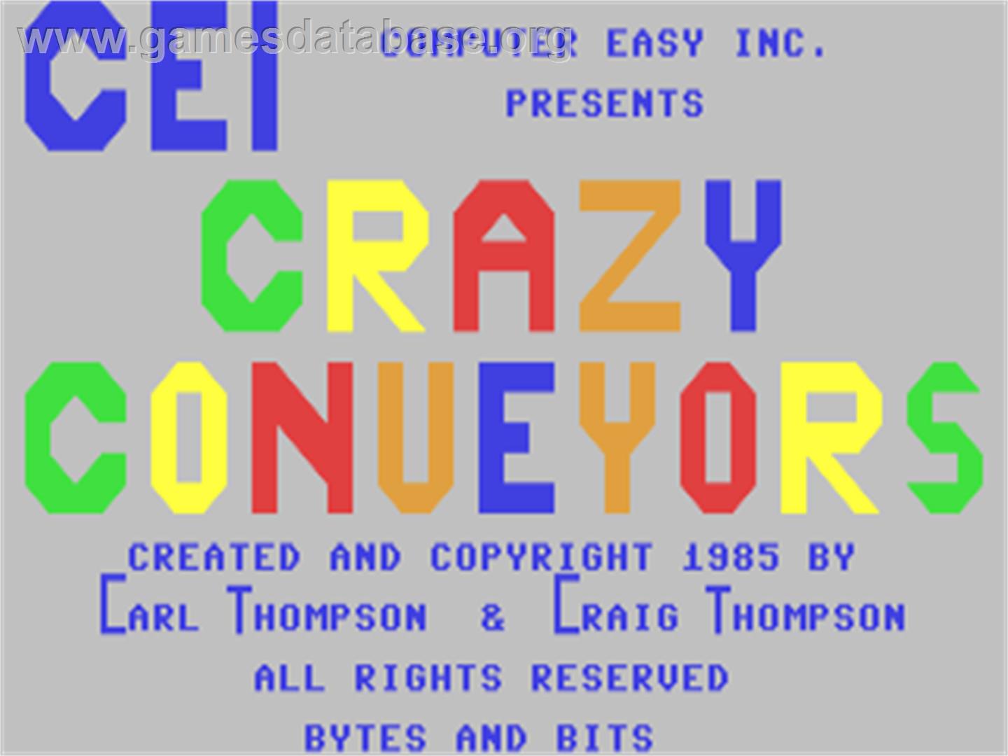 Crazy Conveyors - Commodore 64 - Artwork - Title Screen