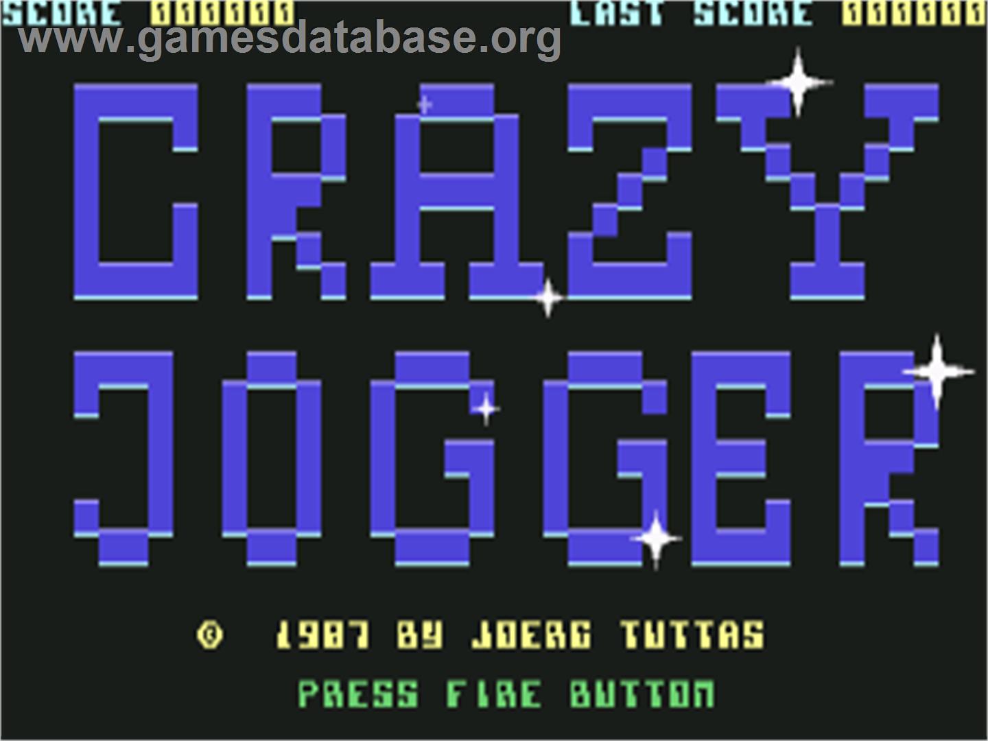 Crazy Jogger - Commodore 64 - Artwork - Title Screen