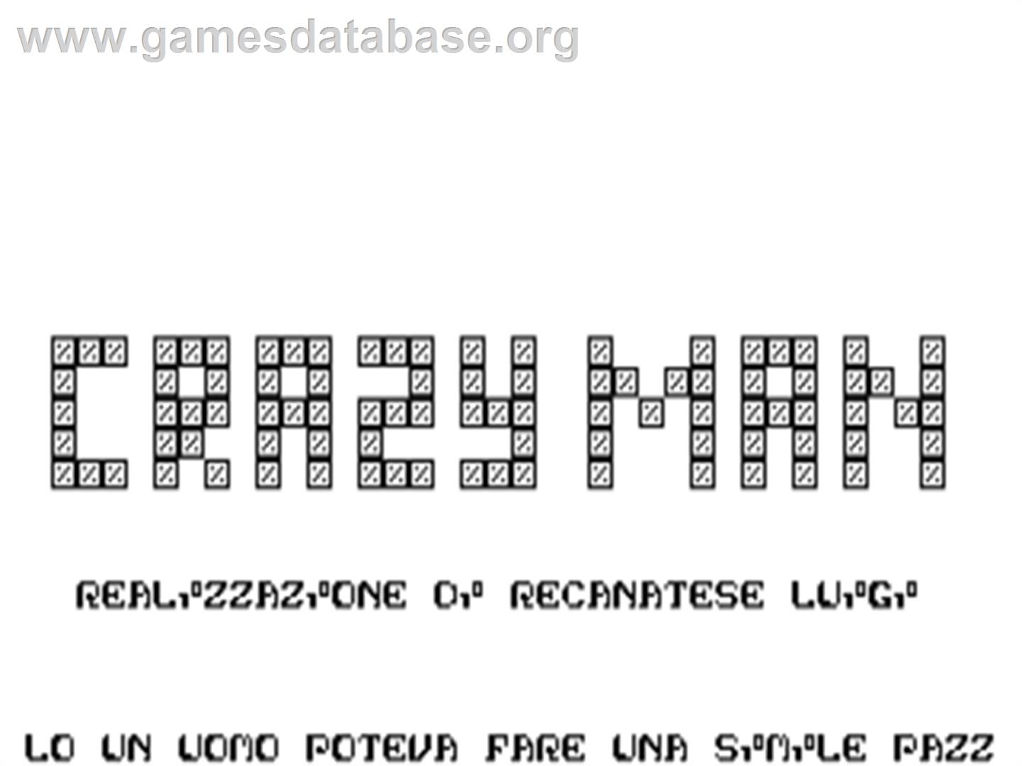 Crazy Man - Commodore 64 - Artwork - Title Screen