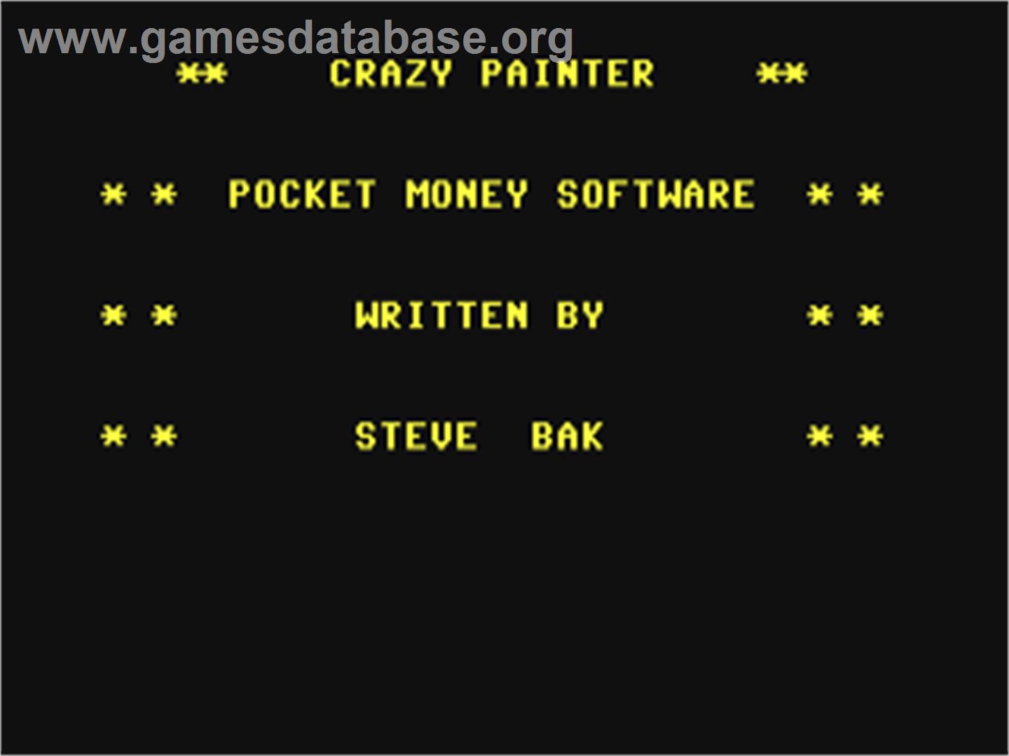 Crazy Painter - Commodore 64 - Artwork - Title Screen