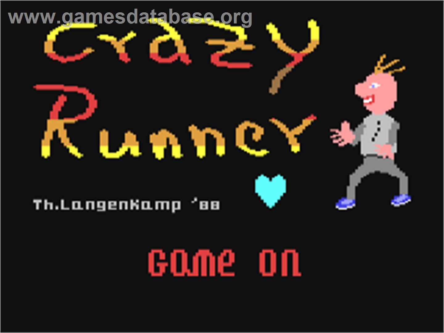 Crazy Runner - Commodore 64 - Artwork - Title Screen