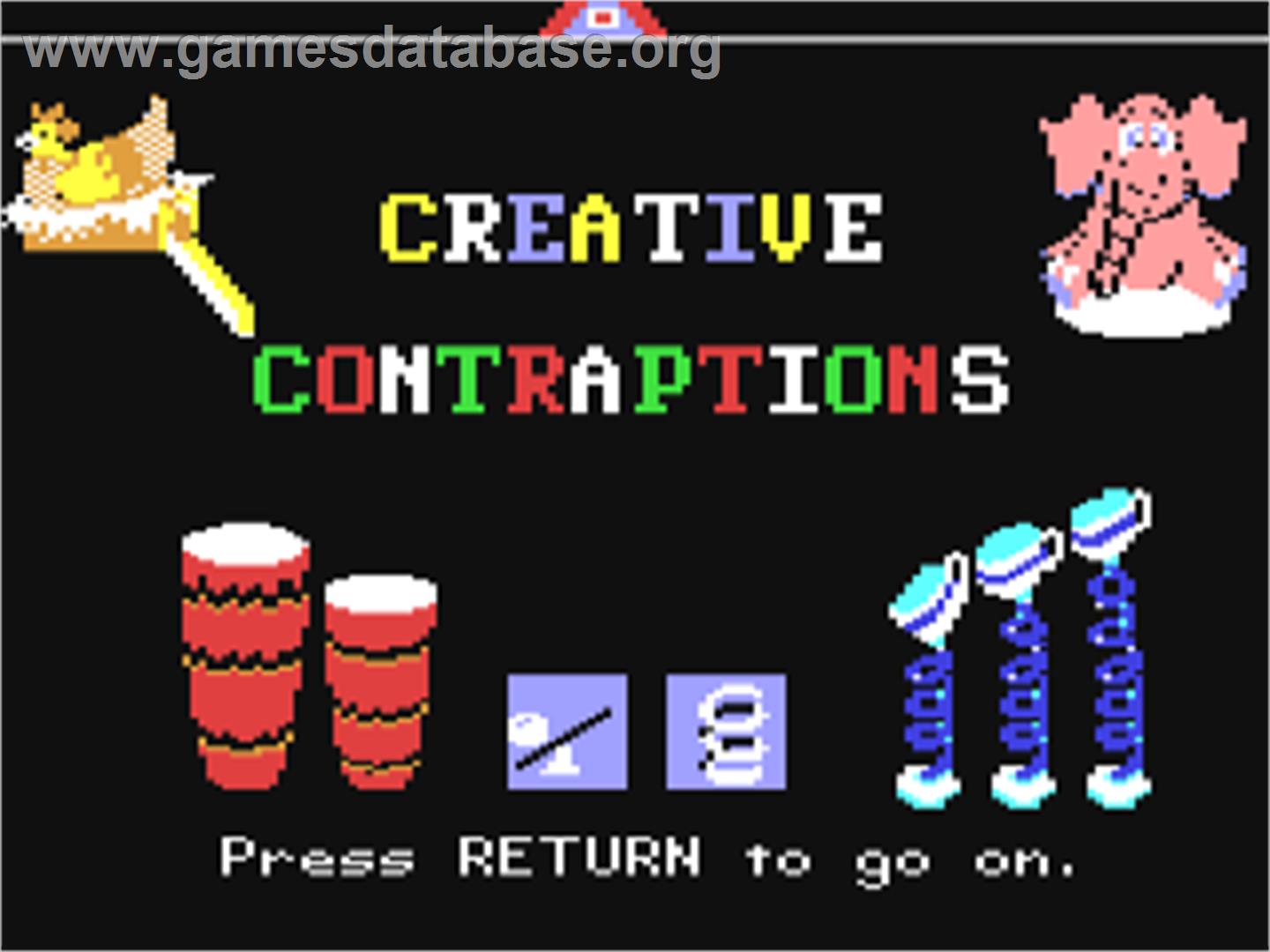 Creative Contraptions - Commodore 64 - Artwork - Title Screen