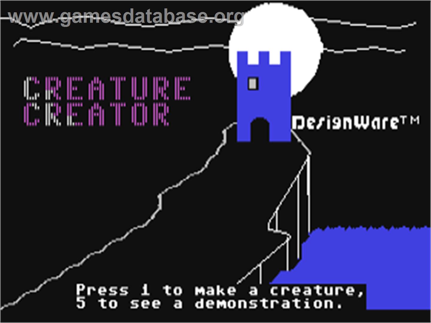 Creature Creator - Commodore 64 - Artwork - Title Screen