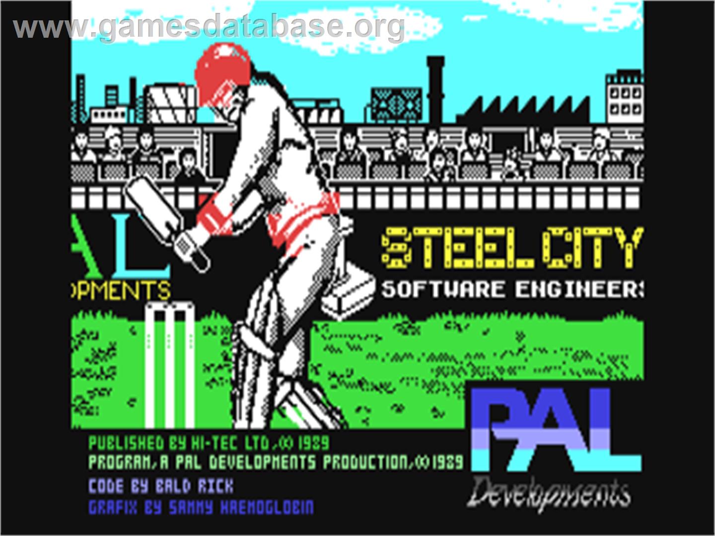Cricket Captain (D&H) - Commodore 64 - Artwork - Title Screen