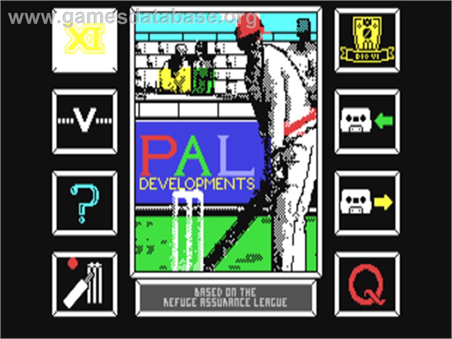 Cricket Captain - Commodore 64 - Artwork - Title Screen