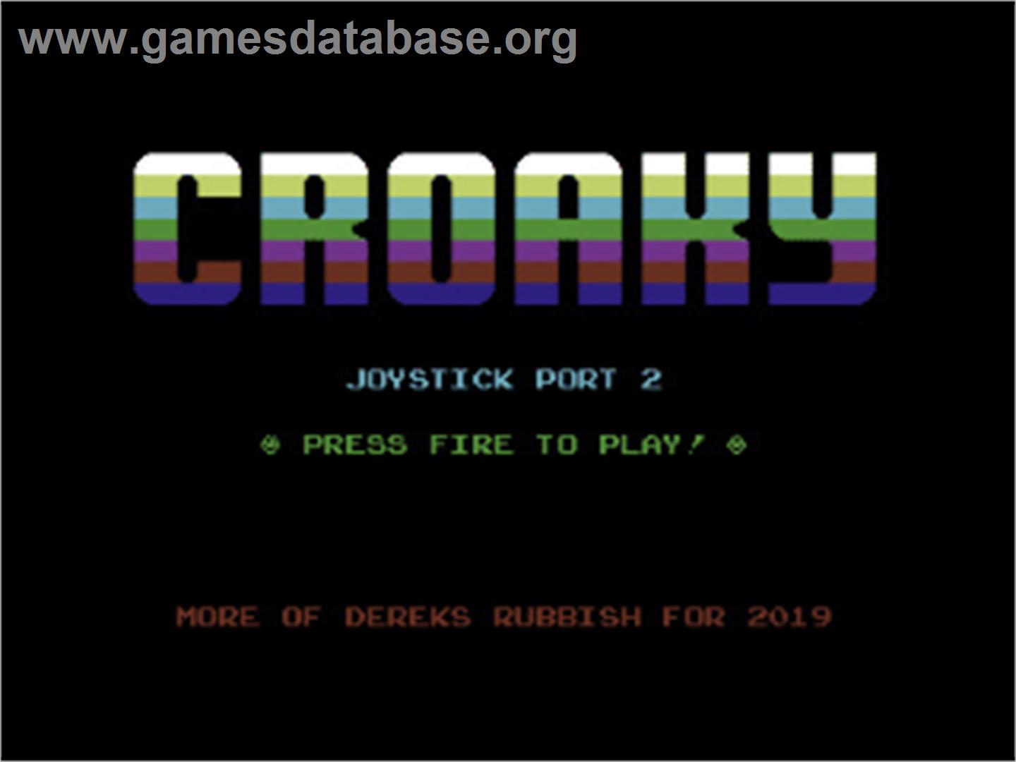 Croaky - Commodore 64 - Artwork - Title Screen