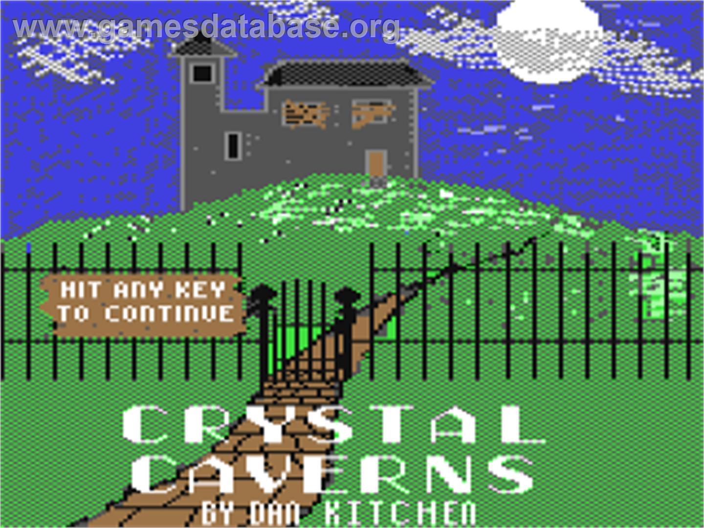 Crystal Caverns (Hayden Book) - Commodore 64 - Artwork - Title Screen