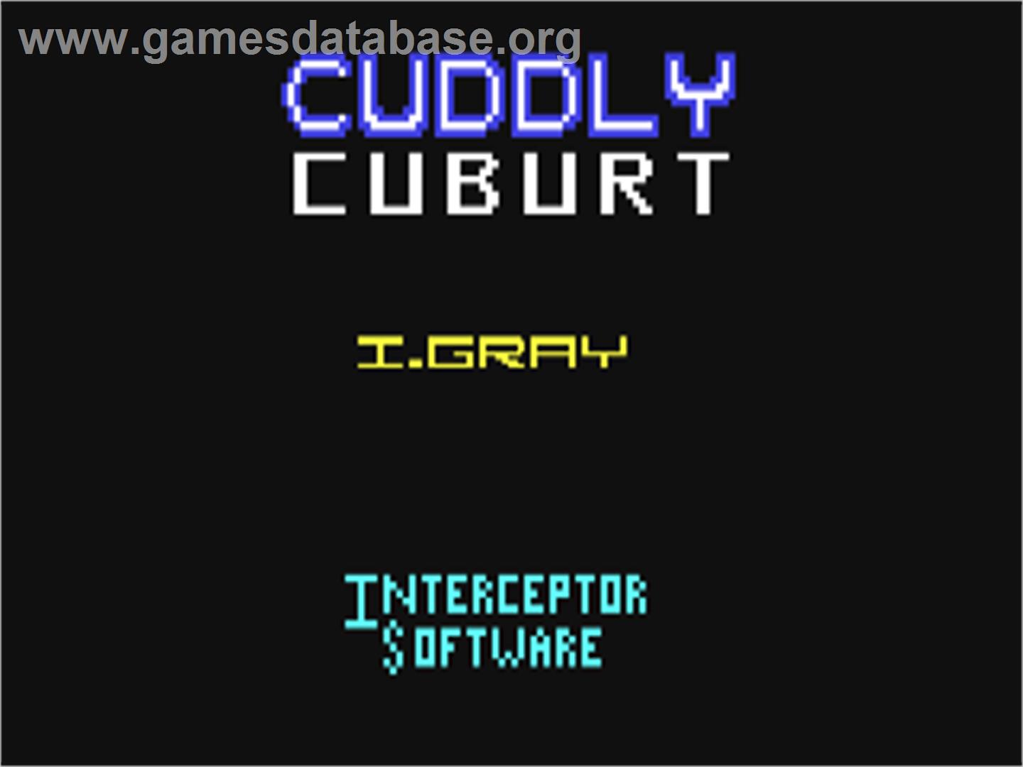 Cuddly Cuburt - Commodore 64 - Artwork - Title Screen