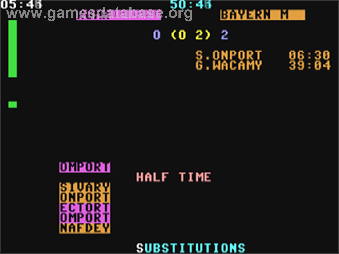 Cup Football - Commodore 64 - Artwork - Title Screen