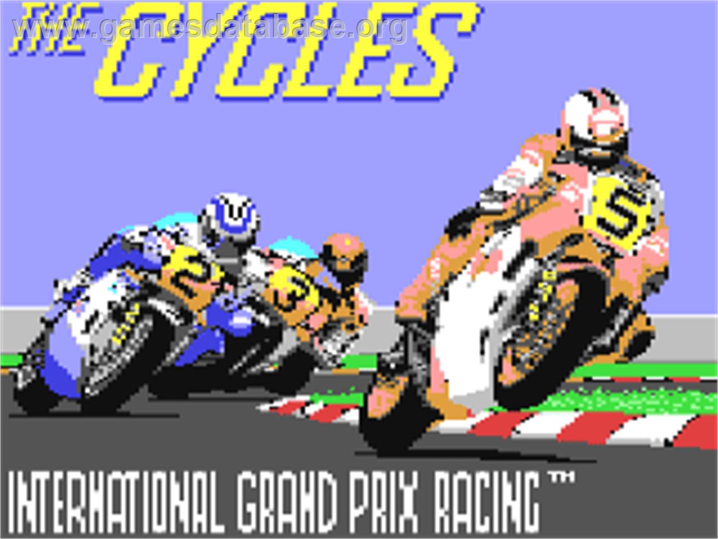 Cycles - International Grand Prix Racing, The - Commodore 64 - Artwork - Title Screen