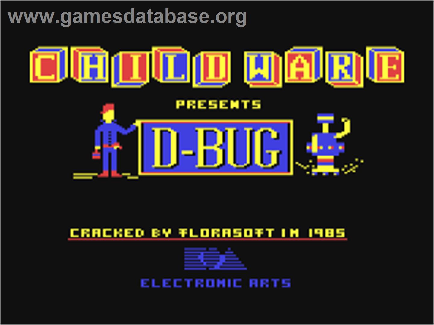 D-bug - Commodore 64 - Artwork - Title Screen