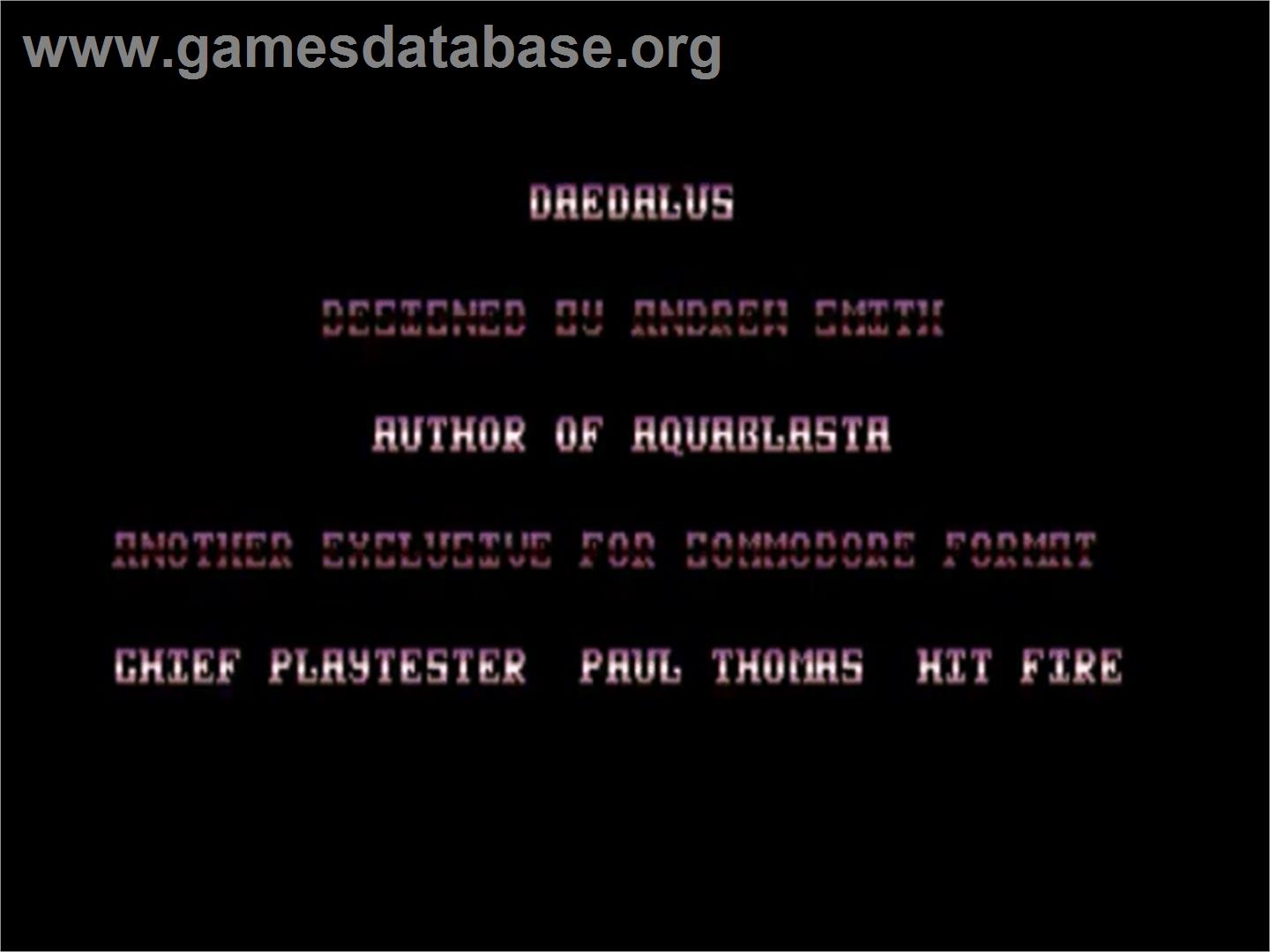 Daedalus - Commodore 64 - Artwork - Title Screen