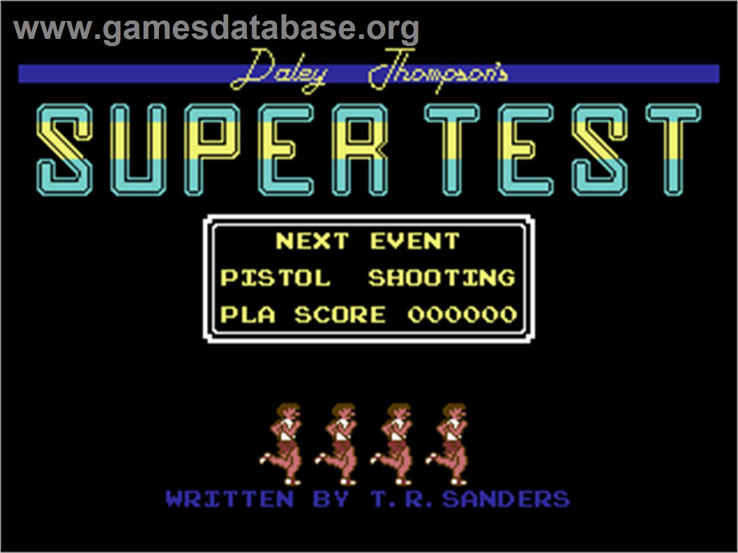 Daley Thompson's Super-test - Commodore 64 - Artwork - Title Screen
