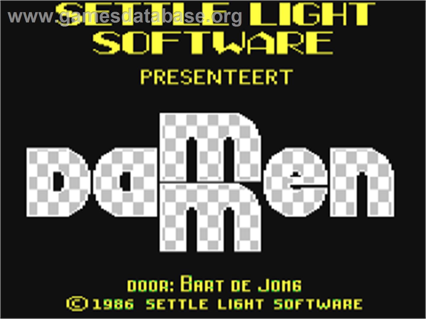 Dammen (Courbois Software) - Commodore 64 - Artwork - Title Screen