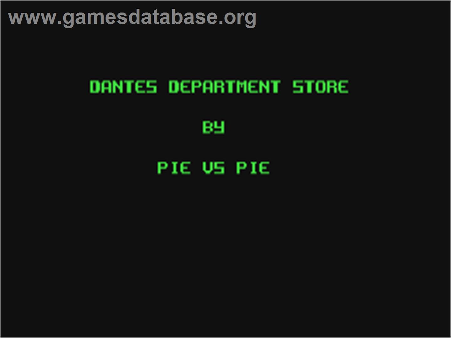 Dante's Department Store - Commodore 64 - Artwork - Title Screen