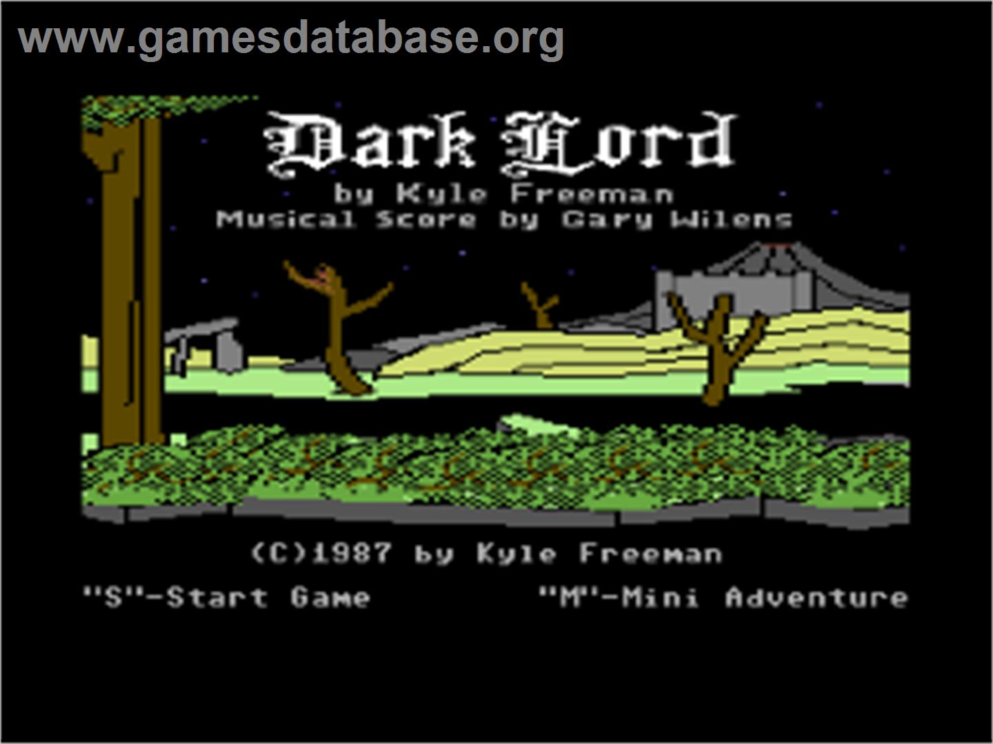 Dark Lord - Commodore 64 - Artwork - Title Screen