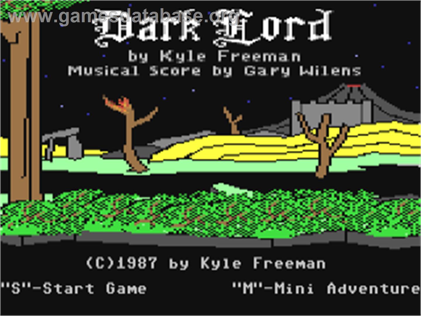 Dark Lord - Commodore 64 - Artwork - Title Screen