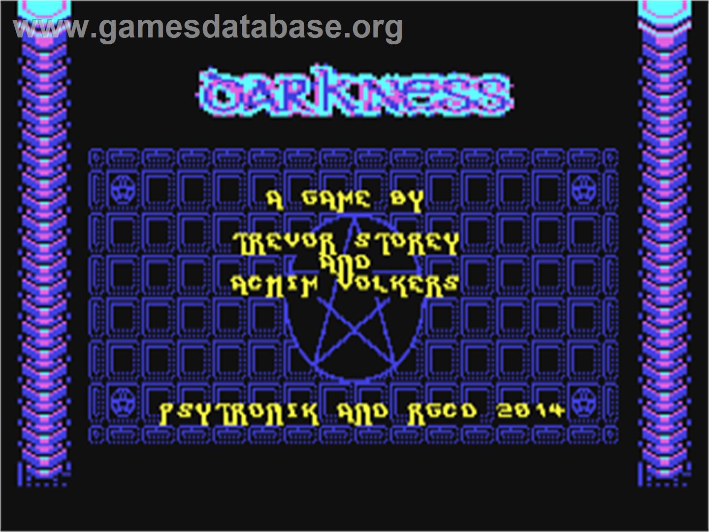 Darkness - Commodore 64 - Artwork - Title Screen