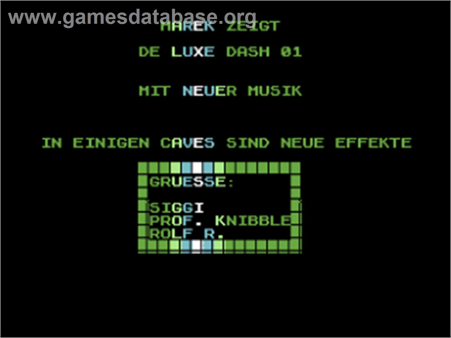 De Luxe Dash 1 - Commodore 64 - Artwork - Title Screen