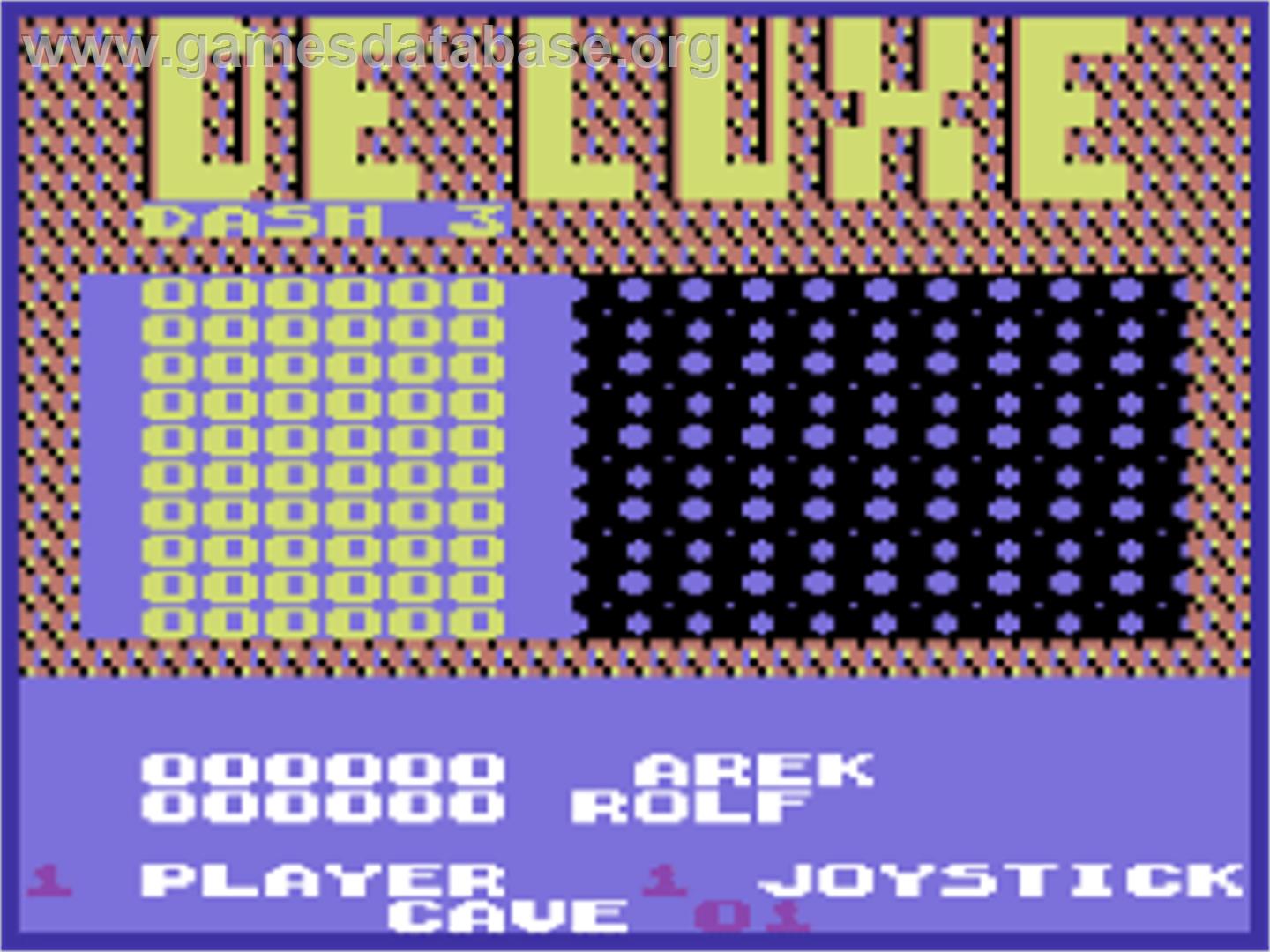 De Luxe Dash 3 - Commodore 64 - Artwork - Title Screen