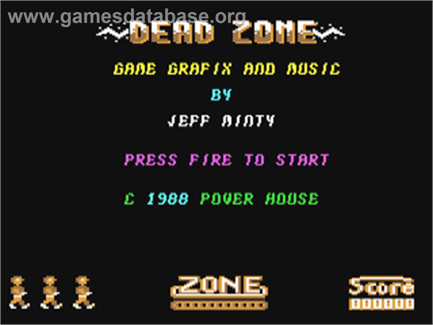 Deadzone - Commodore 64 - Artwork - Title Screen