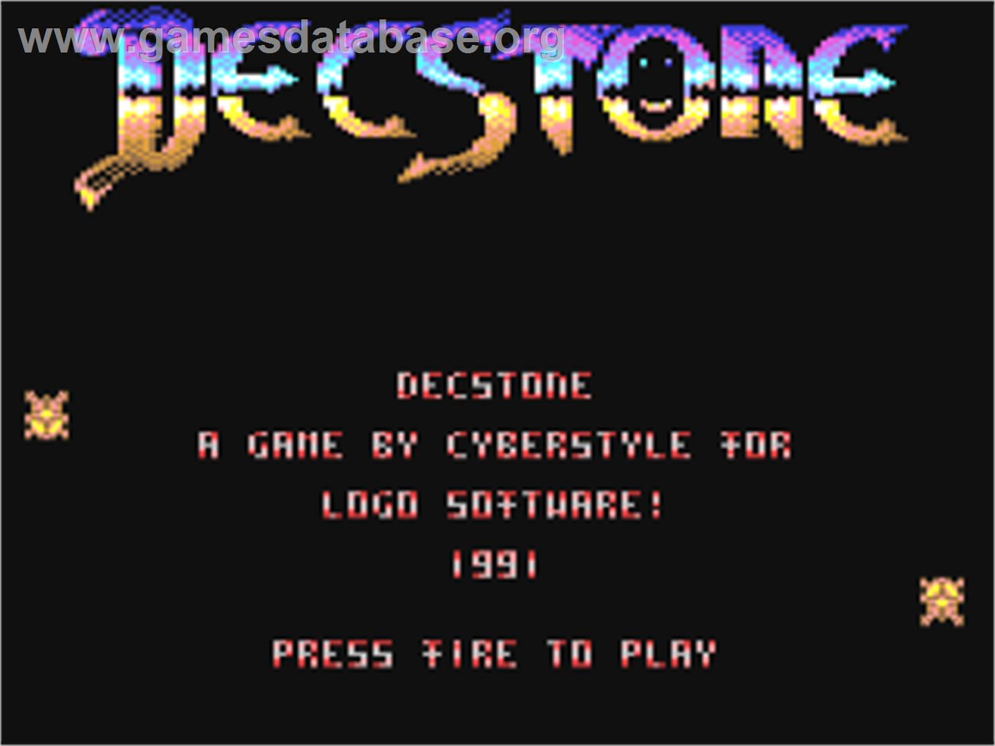 Decstone - Commodore 64 - Artwork - Title Screen