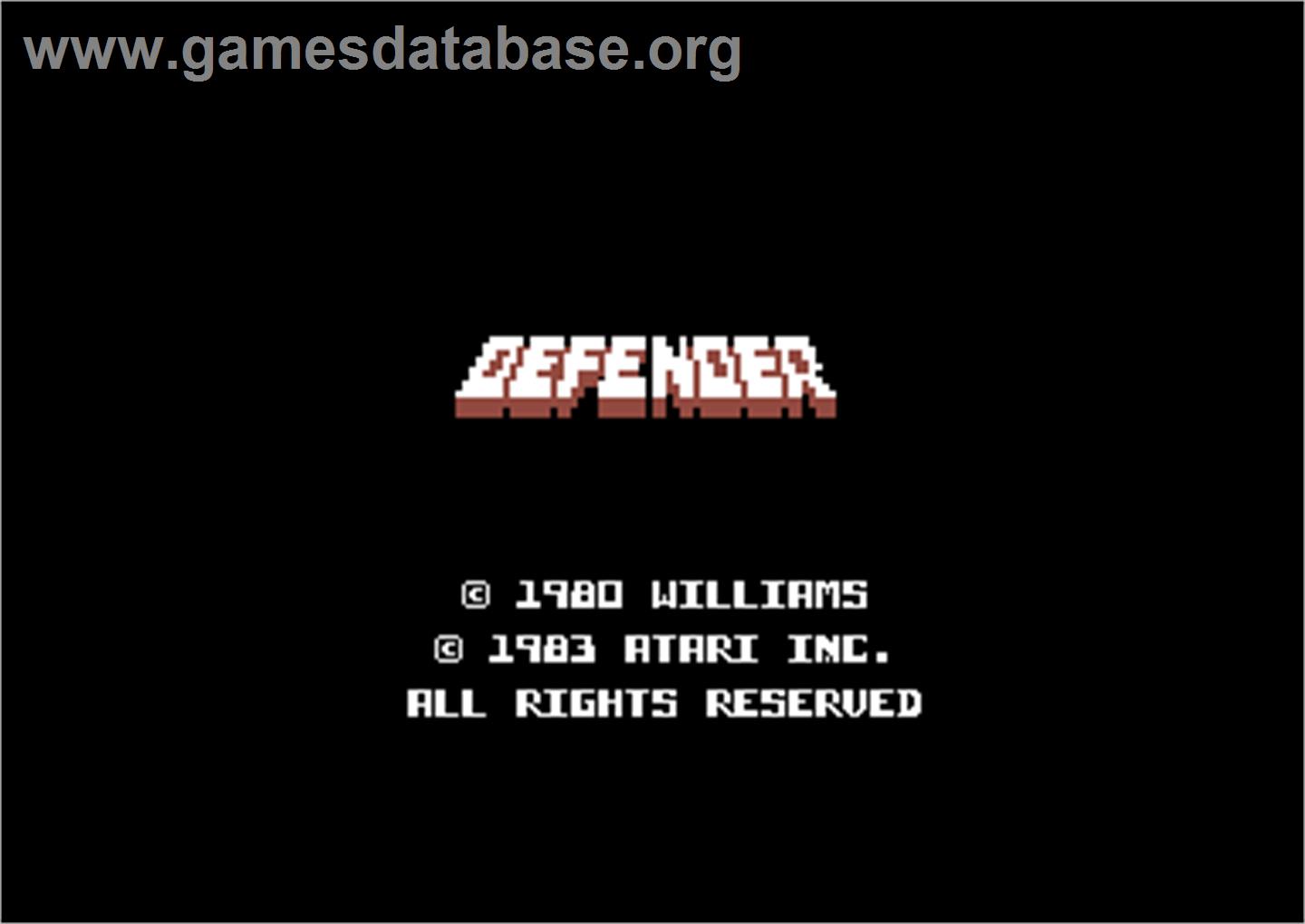 Defender - Commodore 64 - Artwork - Title Screen