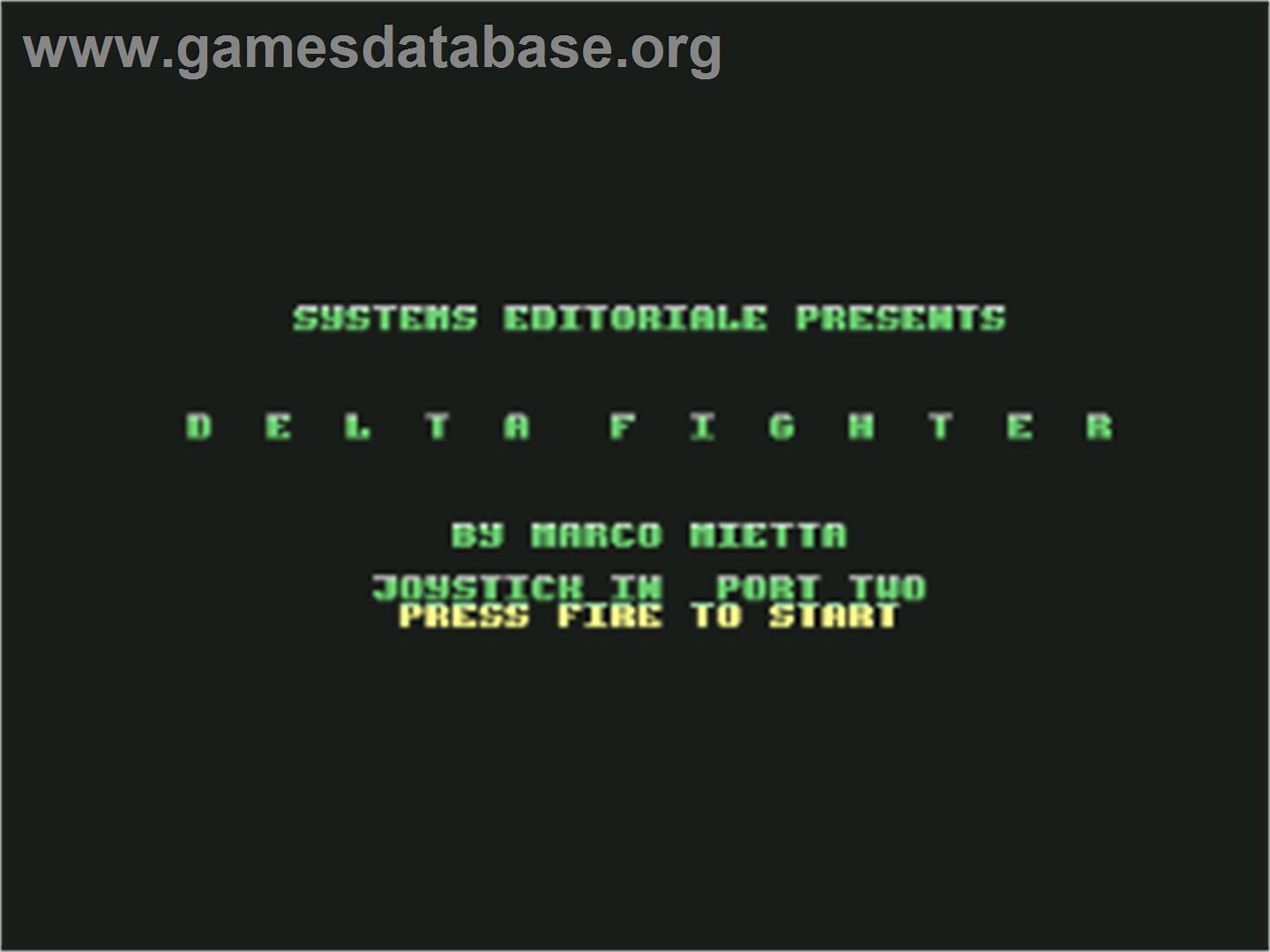 Delta Fighter - Commodore 64 - Artwork - Title Screen