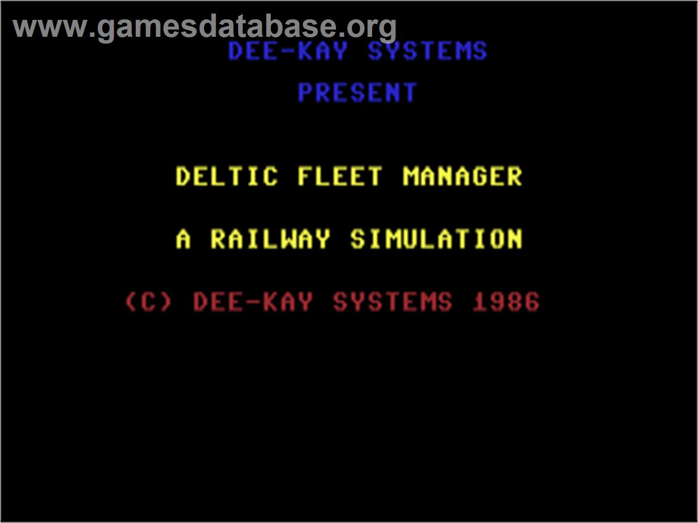 Deltic Fleet Manager - Commodore 64 - Artwork - Title Screen