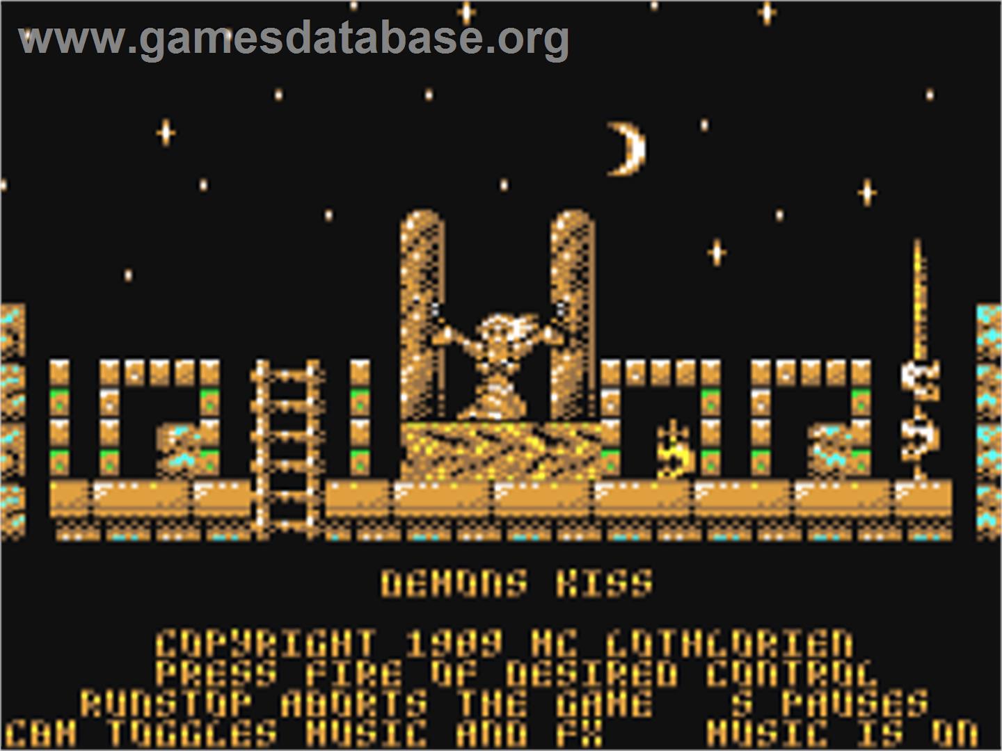 Demon's Kiss - Commodore 64 - Artwork - Title Screen