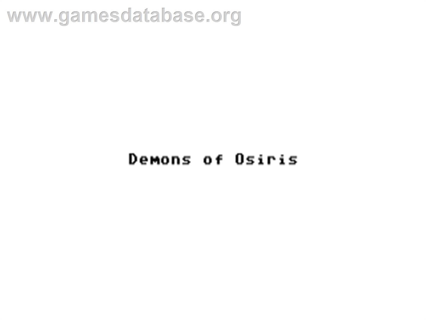 Demons Of Osiris - Commodore 64 - Artwork - Title Screen