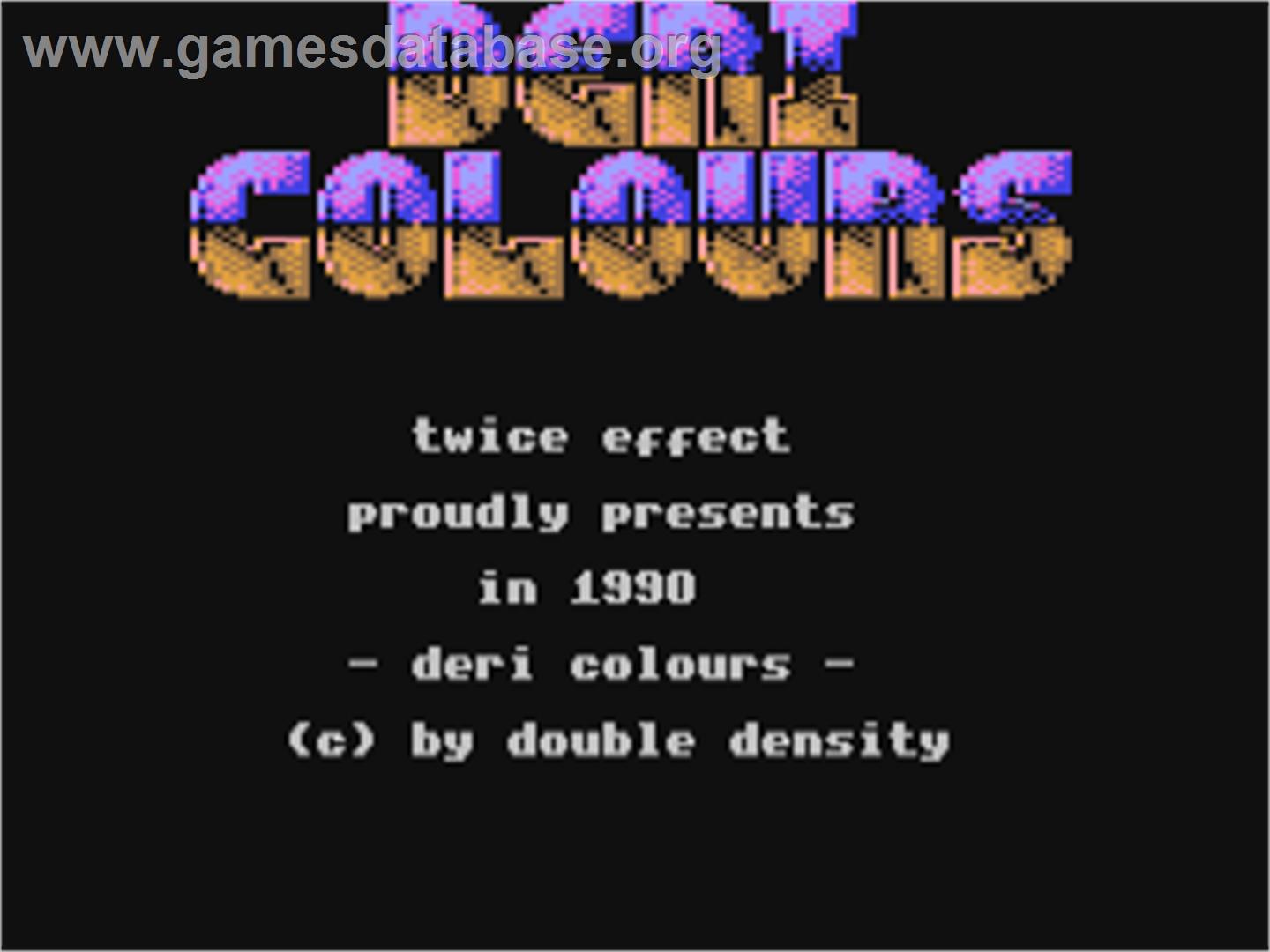 Deri Colours - Commodore 64 - Artwork - Title Screen