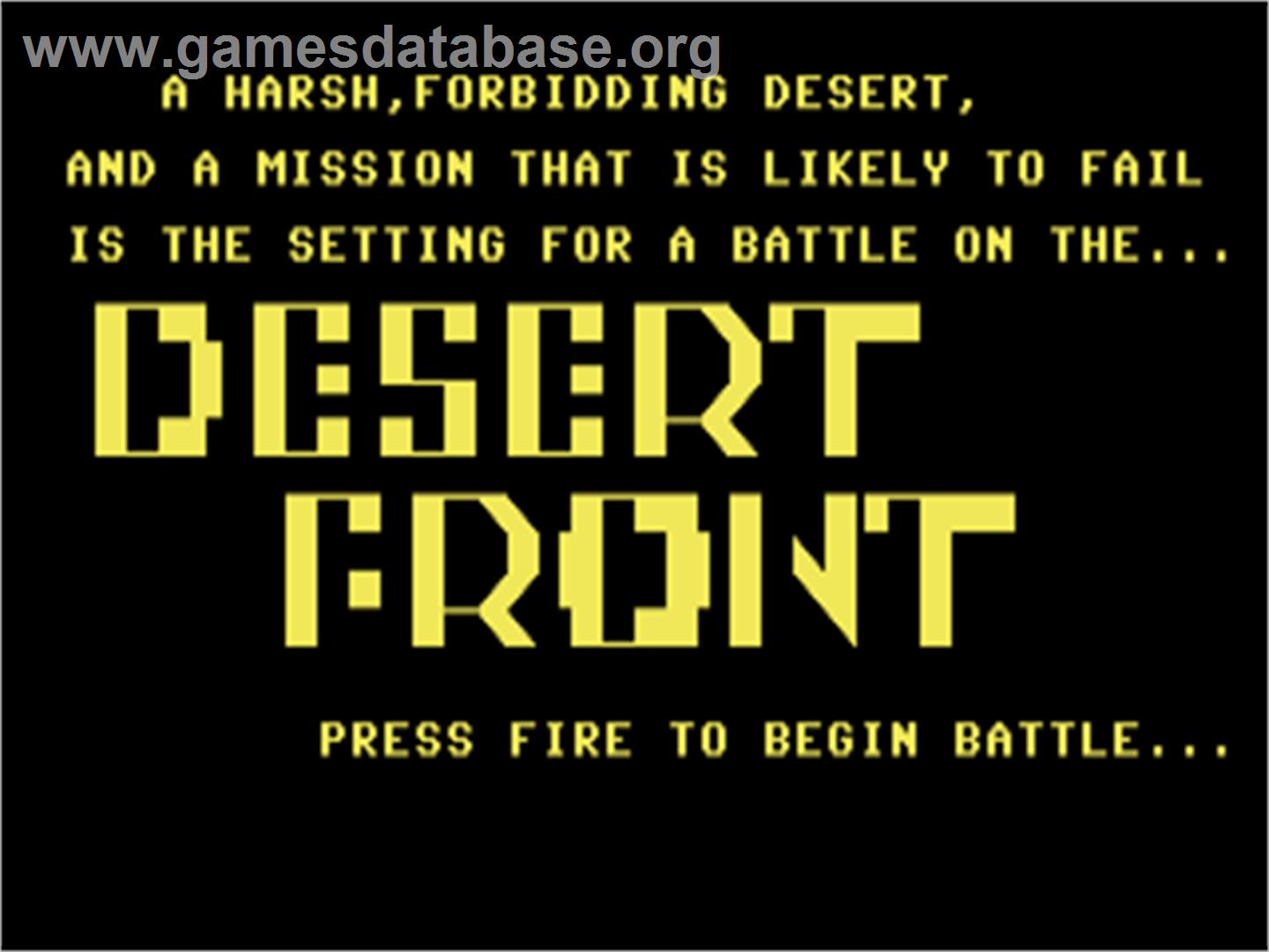 Desert Front - Commodore 64 - Artwork - Title Screen