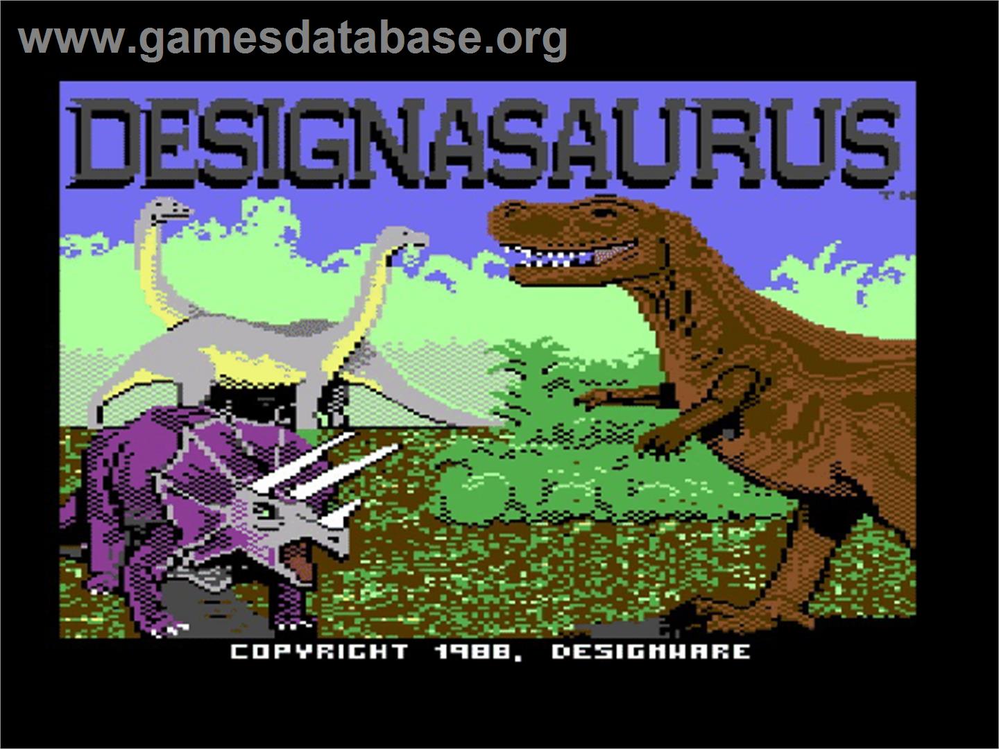 Designasaurus - Commodore 64 - Artwork - Title Screen