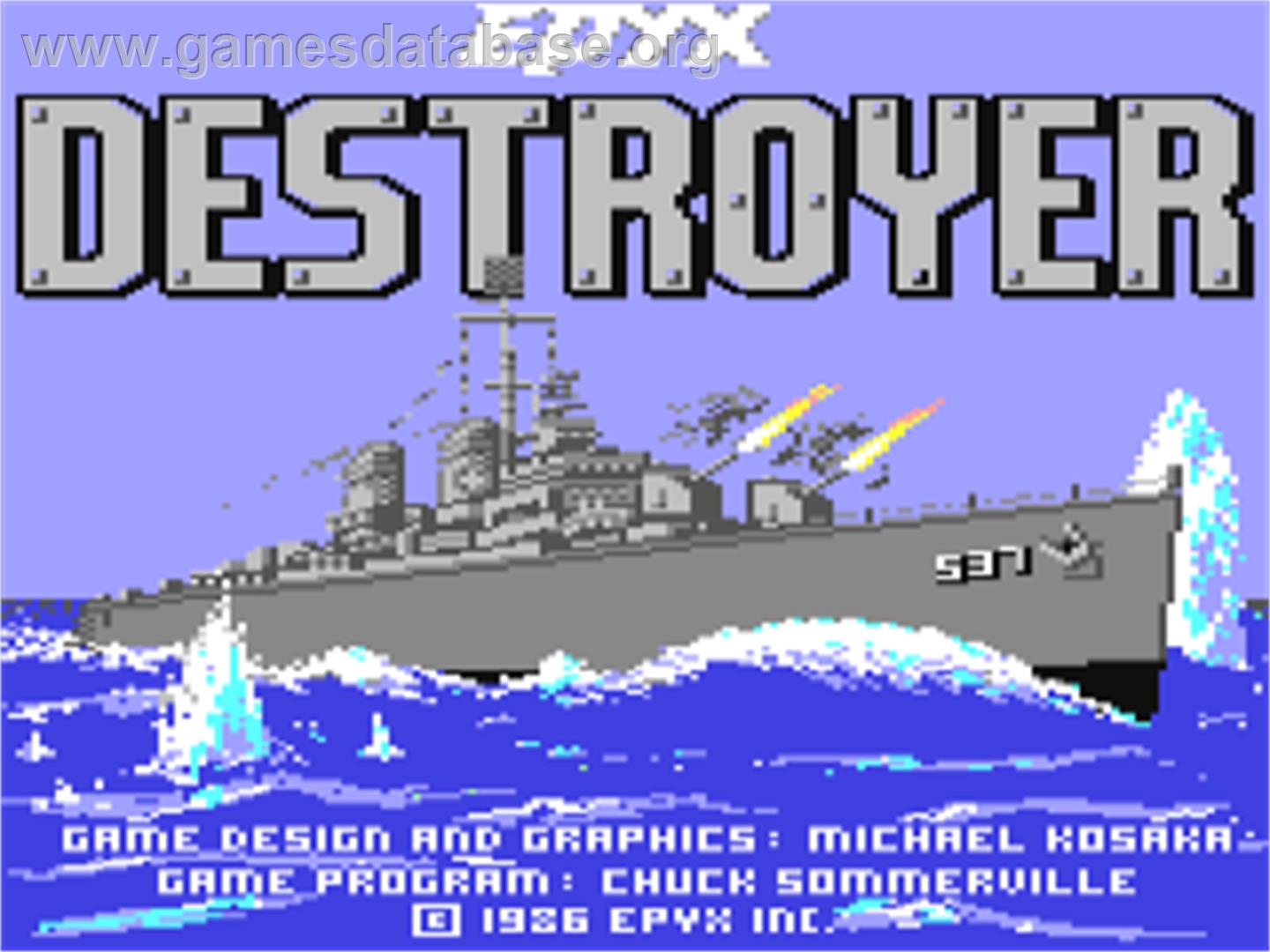 Destroyer - Commodore 64 - Artwork - Title Screen