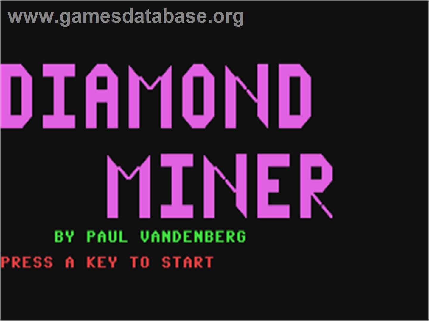 Diamond Miner - Commodore 64 - Artwork - Title Screen