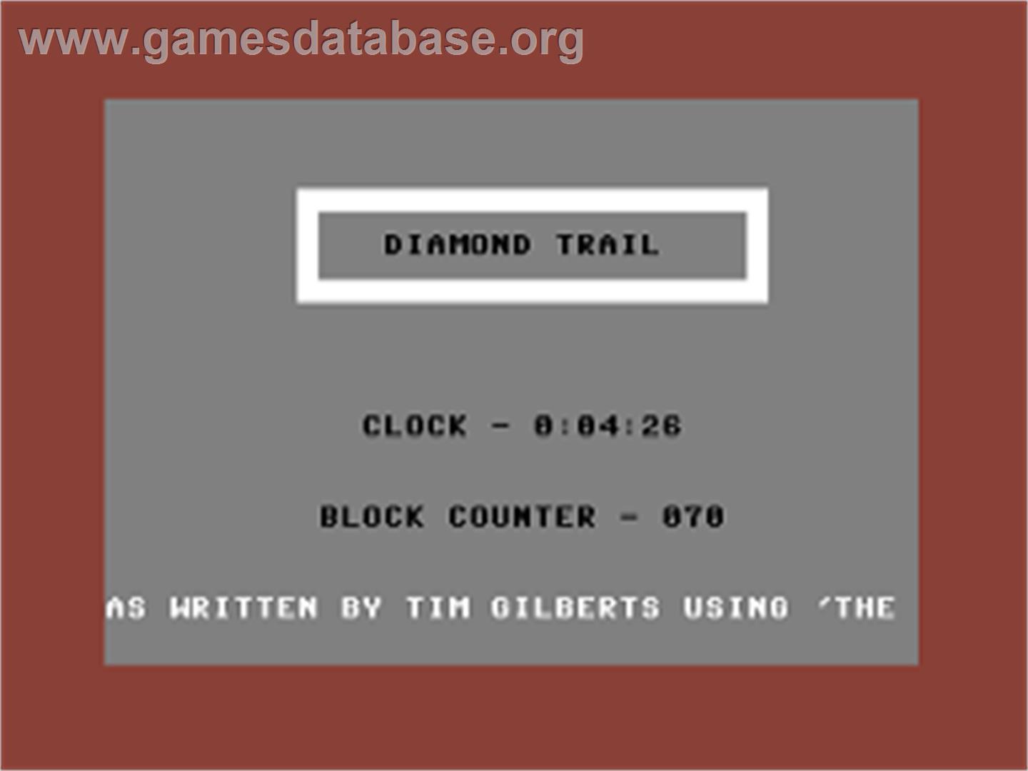 Diamond Trail - Commodore 64 - Artwork - Title Screen