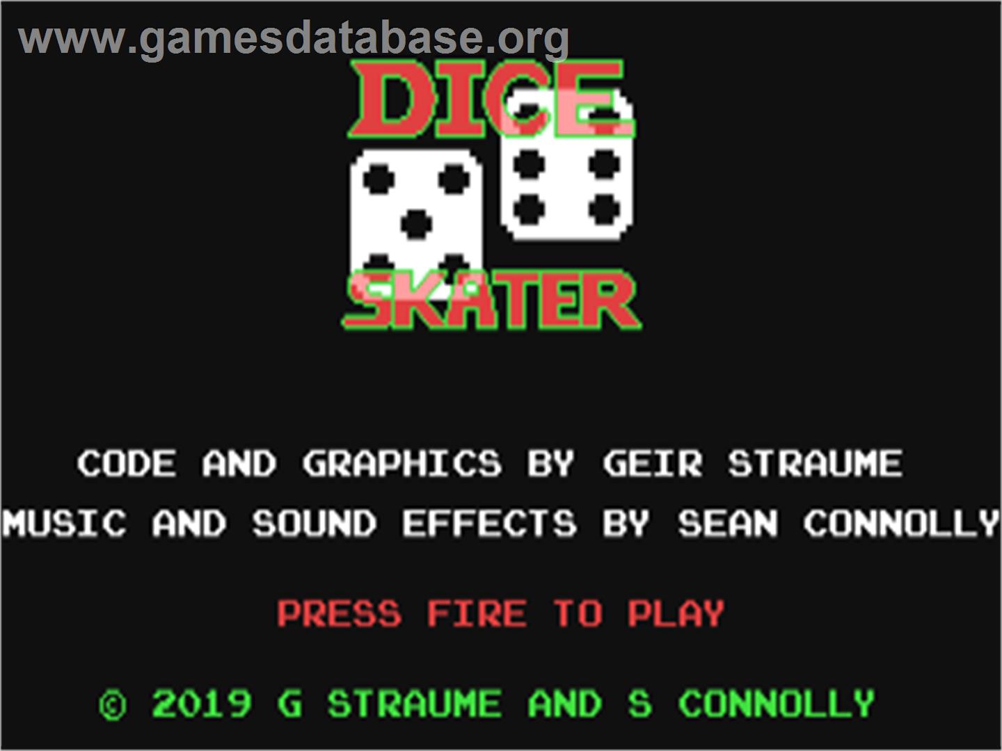 Dice Skater - Commodore 64 - Artwork - Title Screen