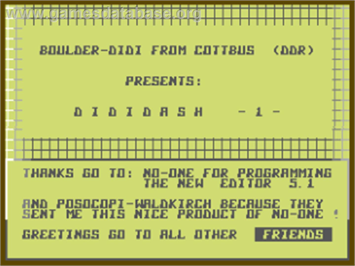 Dididash 1 - Commodore 64 - Artwork - Title Screen